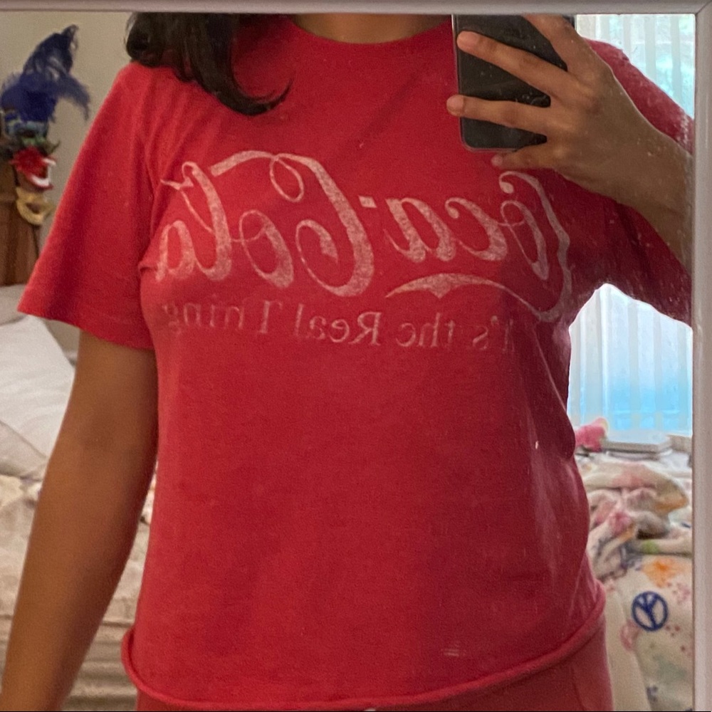 Faded Coca-Cola Cropped Shirt